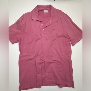 Lacoste Men’s Vintage Wash Size 8 Pink Polo 3XL